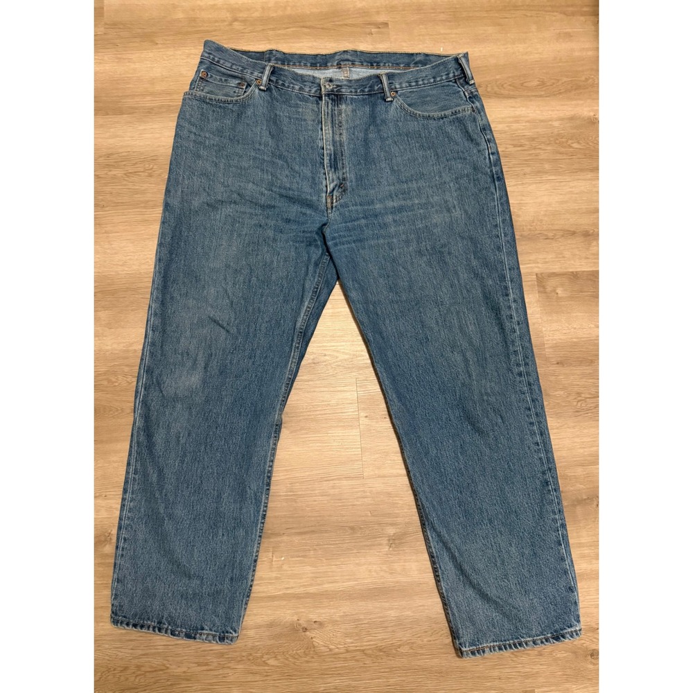 Levis 550 Relaxed Fit Tapered Leg Jeans Medium Wash Blue Denim 44x32 Mens